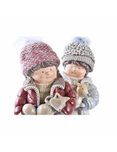 Décorations de Noël DKD Home Decor Polyester Résine Enfants (15 x 12 x 35 cm) (2 Unités) 2