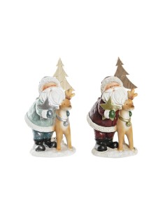 Décorations de Noël DKD Home Decor Résine (15,5 x 15,5 x 28 cm) (2 Unités)