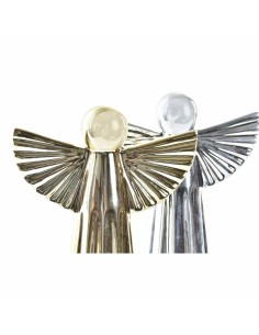 Décorations de Noël DKD Home Decor Porcelaine Ange (13 x 5 x 17 cm) (2 Unités) 2