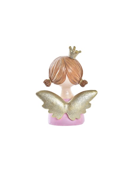 Décorations de Noël DKD Home Decor Résine Ange (9 x 5 x 12 cm) (2 Unités)