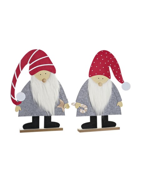 Décorations de Noël DKD Home Decor MDF Feutre (34 x 6 x 64 cm) (2 Unités)