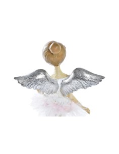 Décorations de Noël DKD Home Decor Résine Ange (11 x 9 x 17 cm) (2 Unités) 2