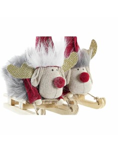 Décorations de Noël DKD Home Decor Polyester Renne (15 x 5,5 x 16,5 cm) (2 Unités) 2