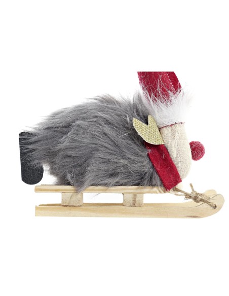 Décorations de Noël DKD Home Decor Polyester Renne (15 x 5,5 x 16,5 cm) (2 Unités)