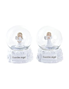 Boule de Noël DKD Home Decor Verre Résine (6,5 x 6,5 x 8,5 cm) (2 Unités)