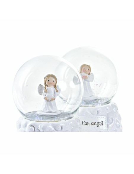 Boule de Noël DKD Home Decor Verre Résine (6,5 x 6,5 x 8,5 cm) (2 Unités)