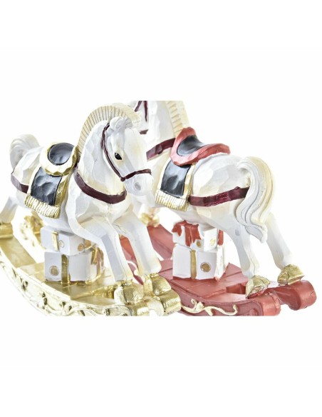 Décorations de Noël DKD Home Decor Cheval Résine (14 x 4 x 11 cm) (2 Unités)