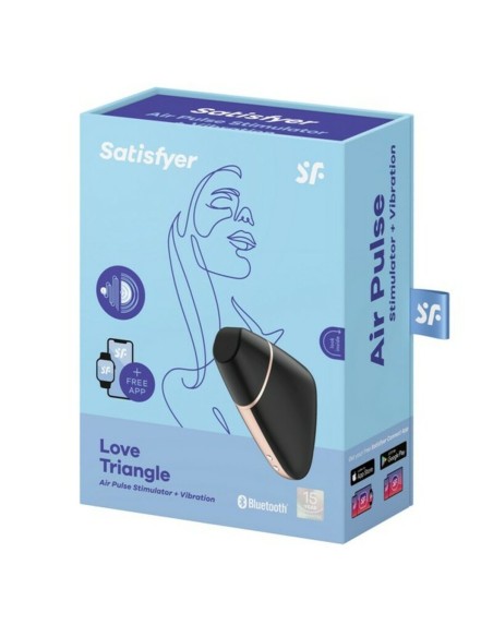 Aspirateur à clitoris Love Triangle Air Pulse Satisfyer Love triangle Noir