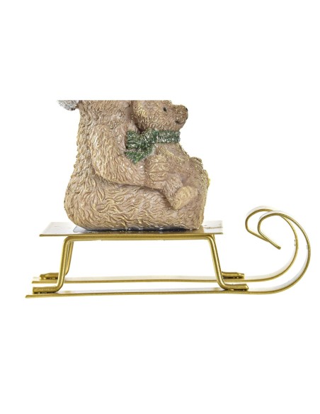 Décorations de Noël DKD Home Decor Résine Ours (10 x 4 x 9,5 cm) (2 Unités)
