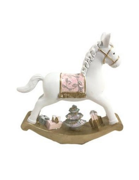 Décorations de Noël DKD Home Decor Cheval Résine (14 x 3,5 x 14 cm) (2 Unités)
