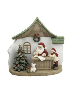 Décorations de Noël DKD Home Decor Résine Père Noël (19 x 9,5 x 18 cm) (2 Unités)