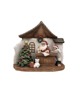 Décorations de Noël DKD Home Decor Résine Père Noël (19 x 9,5 x 18 cm) (2 Unités) 2