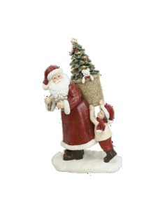 Décorations de Noël DKD Home Decor Résine Père Noël (2 Unités) (12 x 9 x 19 cm)