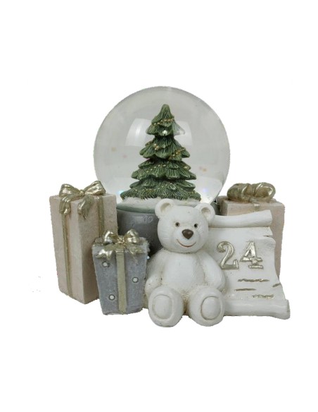 Décorations de Noël DKD Home Decor Résine Ours (11 x 9 x 9 cm) (2 Unités)