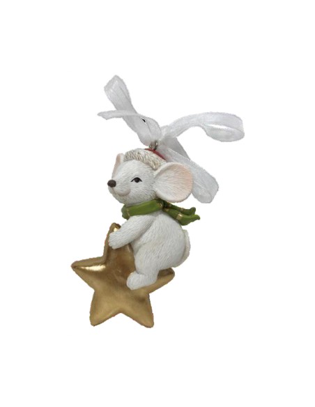 Décorations de Noël DKD Home Decor Souris Résine (7 x 4,5 x 9 cm) (6 Unités)