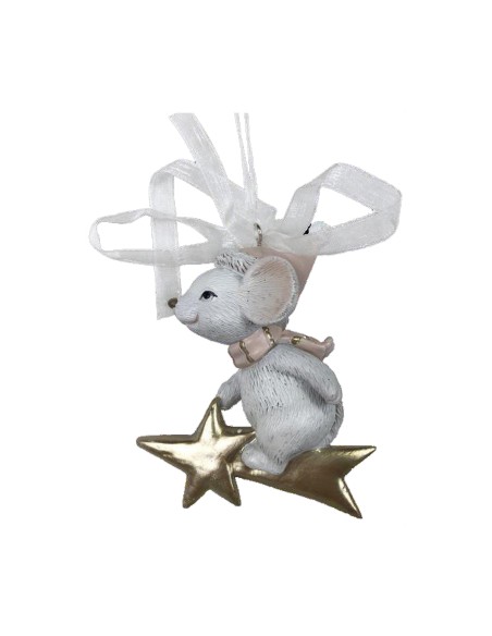 Décorations de Noël DKD Home Decor Souris Résine (7 x 4,5 x 9 cm) (6 Unités)