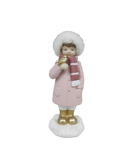 Décorations de Noël DKD Home Decor Résine Filles (4 x 4 x 9,5 cm) (2 Unités)