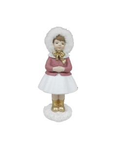 Décorations de Noël DKD Home Decor Résine Filles (4 x 4 x 9,5 cm) (2 Unités) 2