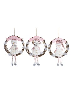 Décorations de Noël DKD Home Decor Rotin (37 x 10 x 38 cm) (3 Unités)