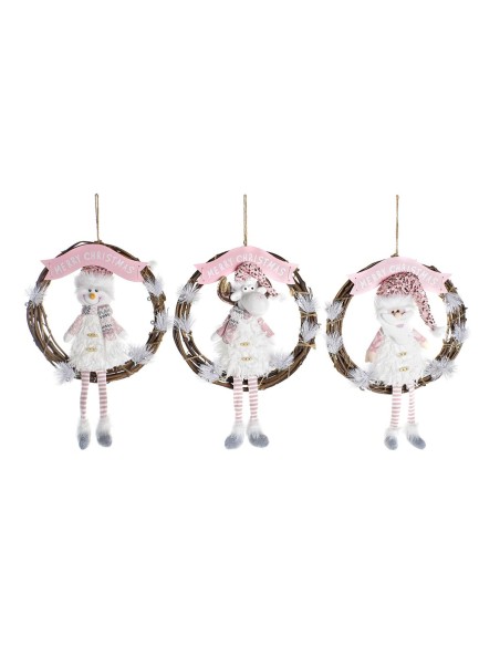 Décorations de Noël DKD Home Decor Rotin (37 x 10 x 38 cm) (3 Unités)