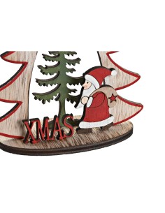 Décorations de Noël DKD Home Decor Bois (2 Unités) (14 x 6 x 18 cm) 2