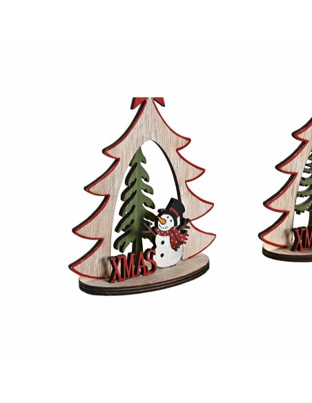 Décorations de Noël DKD Home Decor Bois (2 Unités) (14 x 6 x 18 cm)