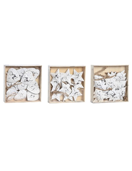 Ensemble Décorations de Noël DKD Home Decor Métal (12 x 12 x 3 cm) (3 Unités)