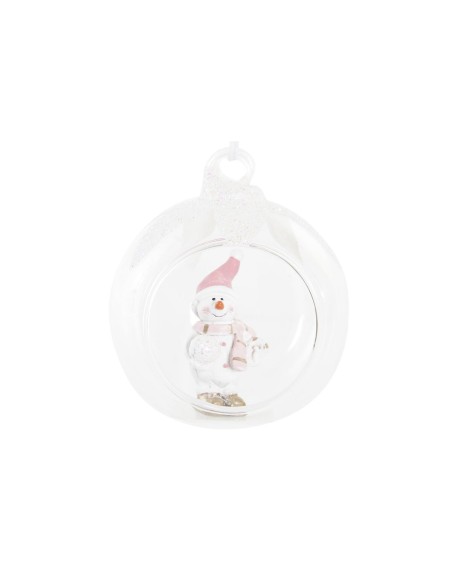 Décorations de Noël DKD Home Decor Verre Résine (7 x 6 x 8 cm) (4 Unités)