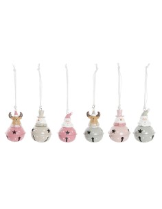 Décorations de Noël DKD Home Decor Métal Résine (5 x 5 x 9 cm) (6 Unités)