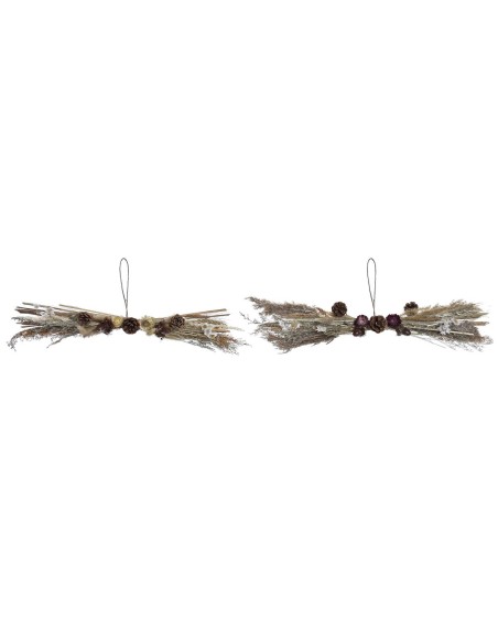 Décorations de Noël DKD Home Decor Fleur (60 x 15 x 8 cm) (2 Unités)