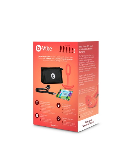 Plug Anal B-Vibe Vibrating Snug Orange