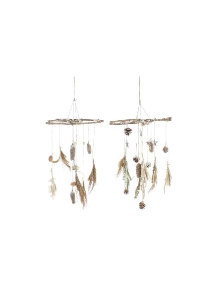 Décorations de Noël DKD Home Decor Bois (2 Unités) (41 x 41 x 40 cm)