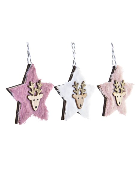 Ensemble Décorations de Noël DKD Home Decor Polyester (22 x 8 x 1 cm) (3 Unités)