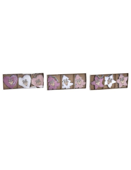 Ensemble Décorations de Noël DKD Home Decor Polyester (22 x 8 x 1 cm) (3 Unités)