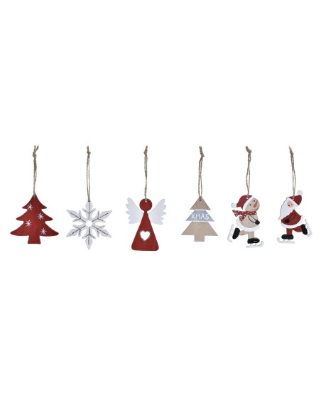 Ensemble Décorations de Noël DKD Home Decor Bois MDF (21 x 7,7 x 1,5 cm) (2 Unités)