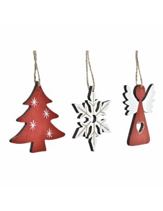 Ensemble Décorations de Noël DKD Home Decor Bois MDF (21 x 7,7 x 1,5 cm) (2 Unités) 2