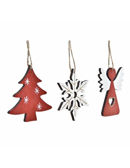 Ensemble Décorations de Noël DKD Home Decor Bois MDF (21 x 7,7 x 1,5 cm) (2 Unités)