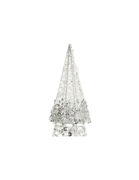 Décoration lumineuse DKD Home Decor Noël Champagne Arbre Blanc (16 x 16 x 60 cm) (2 Unités)