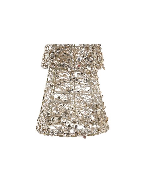 Décoration lumineuse DKD Home Decor Noël Champagne Arbre Blanc (16 x 16 x 60 cm) (2 Unités)