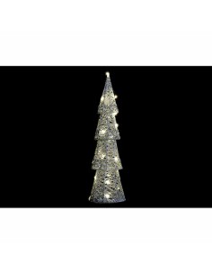 Décoration lumineuse DKD Home Decor Noël Champagne Arbre Blanc (14 x 14 x 50 cm) (2 Unités) 2