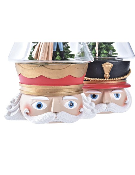 Décoration lumineuse DKD Home Decor Noël Rouge Blanc (15 x 13,5 x 24 cm) (2 Unités)
