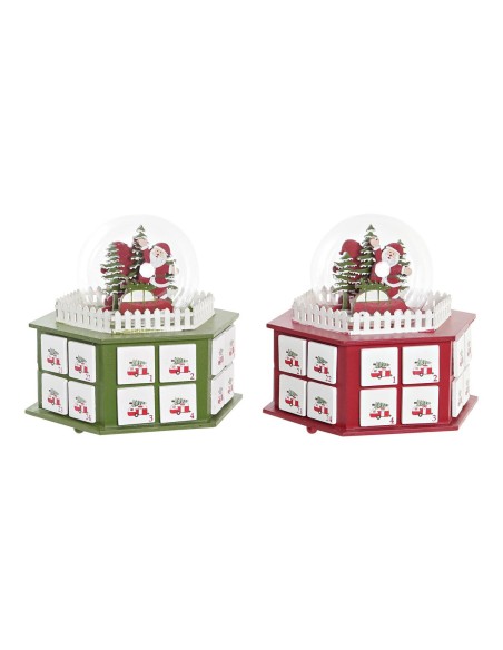 Calendrier de l’Avent DKD Home Decor Bois (22 x 19 x 20 cm) (2 Unités)