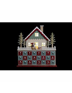 Calendrier de l’Avent DKD Home Decor Bois Maison (32 x 8 x 33 cm) (2 Unités) 2