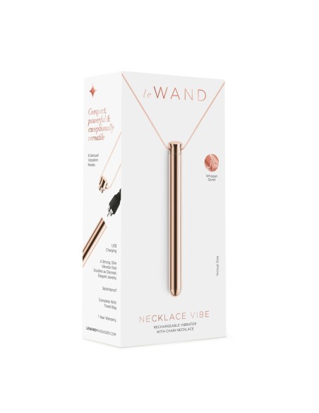 Vibromasseur à boules Le Wand Necklace Pendentif Rose Or