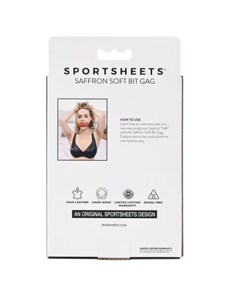 Bâillon Sportsheets Soft Noir/Rouge