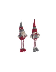Figurine Décorative DKD Home Decor Noël Gnome Polyester (24 x 10 x 73 cm) (2 Unités)