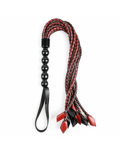 Fouets Sportsheets Braided Noir/Rouge