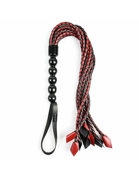 Fouets Sportsheets Braided Noir/Rouge