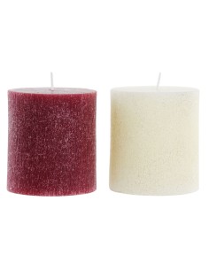 Bougie DKD Home Decor Noël (9 x 9 x 10 cm) (2 Unités)
