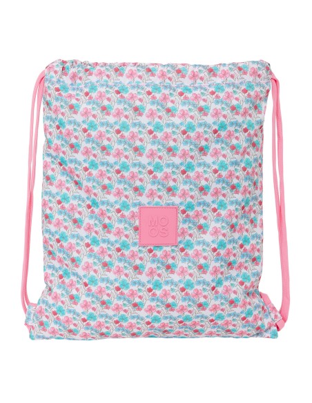 Sac à dos serré par des ficelles Moos Flores Multicouleur 35 x 40 x 1 cm